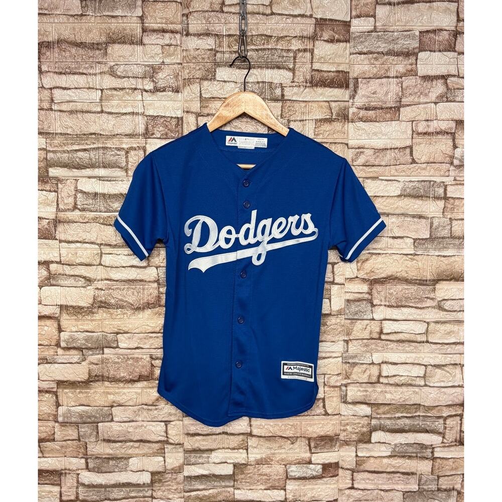 LA Dodgers Majestic Cody Bellinger Jersey Youth Sz M Blue